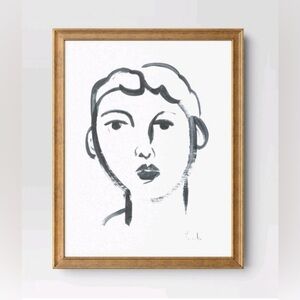 Brand New!! Threshold Attitude Framed Wall Canvas with Mat - 16" x 20"